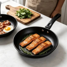 Cast Iron Frying Pan Set, Professional-Grade Commercial Chef Quality Pre-Seasoned Cookware, Suitable For Frying, Stir-Frying, And Cooking, Versatile For Indoor And Outdoor Use, Oven And Grill, Cookware Sets, The Perfect Kitchen Assistant - Black - View 4