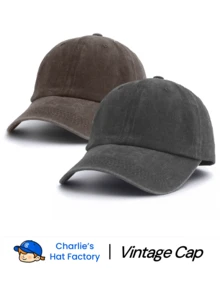 1pc Unisex Vintage Washed Baseball Solid Color Minimalist Design Soft Dad Suitable For DIY Customization And Daily Essentials, Aesthetic - Solid Color - View 29