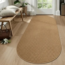 1pc Pineapple Pattern (Faux Sisal Material) Oval Doormat, Washable, Non-Slip, Suitable For Front Door/Back Door, Bedroom, Living Room, Dining Room, Study Entrance, New Arrival, Soft And Comfortable, All-Season Use, Personalized Home Decor, Housewarming Gift, Party Supplies - Camel - View 10