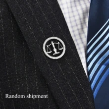 1件經典正義天秤設計男士胸針 - 不鏽鋼西裝襯衫配件，適合律師、法官和專業人士 - 復古風格徽章，金色金屬背面，專業穿著翻領針 | 復古翻領針 | 精緻細節，送給男朋友和丈夫的禮物，父親節禮物，聖誕禮物，隨機款式 - 彩色 - 查看 4