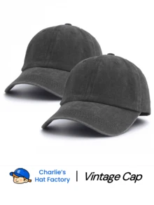 1pc Unisex Vintage Washed Baseball Solid Color Minimalist Design Soft Dad Suitable For DIY Customization And Daily Essentials, Aesthetic - Solid Color - View 18