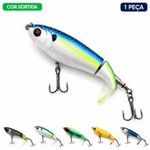 1 Isca Artificial de Superfície para Robalo, Cauda Giratória, Cor Sortida - 1 Peça – Cor Sortida - Visão 2