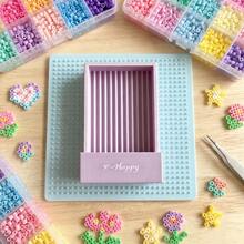 12 Tracks Fuse Beads Shaker Tray, 11 Colors Fuse Beads Shaker Tray For Fuse Beads Handmade Making, DIY Fuse Beads Handmade Crafts Auxiliary Tools - Perler Bead Scoop - View 3
