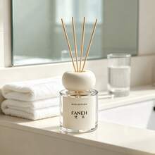 FANEH 50ml Oil-Based Reed Diffuser, Long Lasting Alcohol-Free Aroma Diffuser With White Ceramic Lid & Natural Rattan Sticks, Indoor Fragrance Decor For Bedroom Bathroom Hotel Toilet, Multi Scent Calming Scented Gift For Women - Animal Scented Diffuser - View 4