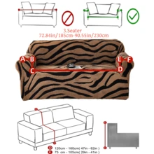 1PC Cationic Soft Cotton Plush Pet-Friendly Anti-Dirt Anti-Dust Sofa Cover, Embossed Plush Jacquard Zebra Stripe Multi-Color Rich Autumn/Winter Thickened Jacquard Plush Sofa Cover For 1/2/3/4 Seater Sofas - Multicolor - View 15