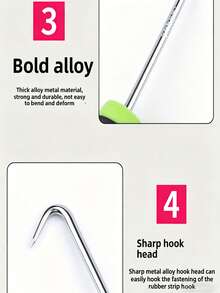 1pc Metal Weeding And Cultivating Hook, Weeding And Loosening Hook, Multifunctional Gardening Tool, Effectively Removes Weeds, Stones, And Moss, Effectively Removes Weeds, Stones, And Moss, Suitable For Weeding, Soil Cleaning, And Cleaning Crevices - Multicolor - View 9