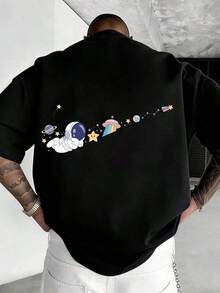 Men T-Shirts - 黑色 - 查看 3