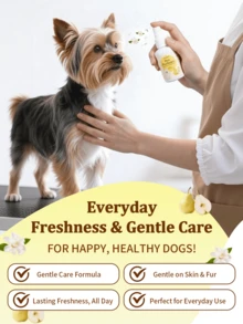 GJYC PET Dog & Cat Cologne Spray, Pear & Freesia Scent – Long-Lasting Pet Perfume For Odor Control, Quick-Dry Grooming Spray For Fresh Coat Between Baths - Pear & Freesia - View 3
