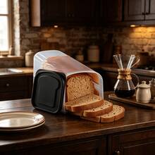Hộp đựng bánh mì nướng Fresh Toast có nắp chống rò rỉ, hộp đựng bánh mì dung tích lớn có thể xếp chồng, hộp đựng thực phẩm kín khí tái sử dụng di động, sắp xếp và lưu trữ nhà bếp, hoàn hảo cho cắm trại - Nhiều màu - Xem 12