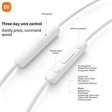 Xiaomi USB-C Wired Stereo In-Ear Earphones, 12.4mm Audio Drivers, In-Line HD Mic, 3-Button In-Line Control, IP54 Dustproof & Waterproof, Ergonomic Comfort Fit, S/M/L Silicone Eartips Included, Compatible With IPhone15 & Android USB-C Phones, White - View 11