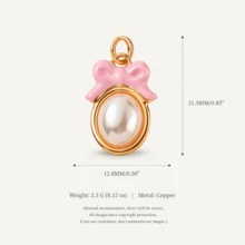 1pc New Pink Shell Pendant, Sweet And Cute Style, 14k Gold Plated Copper Pendant, Suitable For DIY Creative Necklace, Bracelet, Earrings, Bag Chain, Keychain, Waterproof And Sweat-Resistant, Suitable For Daily Casual Wear - Multicolor - View 16