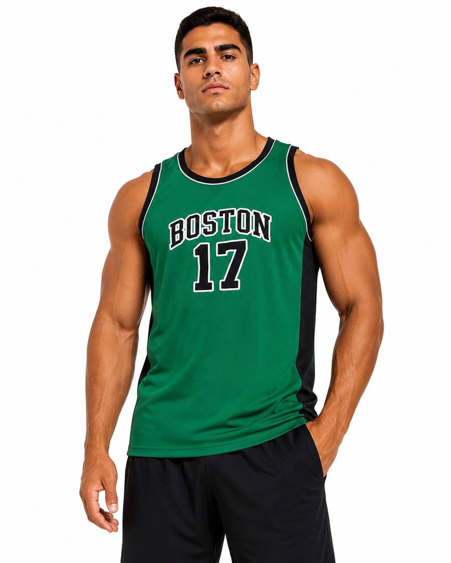 Men's Sports Tank Top For Gym, Sports, And Casual Wear - 波士頓綠17 - 查看 1