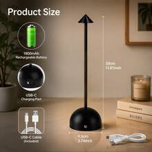 LED Multi-Function 3-Color Desk Lamp, USB Rechargeable, Touch Switch, 3 Light Modes Switchable, Adjustable Brightness, Atmosphere Enhancing, Home Decor Night Light, Portable And Easy To Place, Suitable For Living Room/Bedroom/Study/Office/Dining Room, Perfect Gift - Desk Lamp - View 9