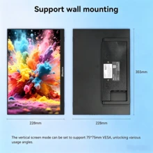 Reletech 16 Inch 1200P Portable Monitor USB-C Ultra-Thin Travel IPS Display, Compatible With Laptop, PC, Switch, Gaming Monitor - Black Lite - View 7