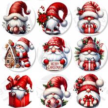 Merry Christmas Gnome Design Wooden Non-Slip Coaster, Home Kitchen Decor Accessory, Outdoor Garden Supplies, Suitable For Various Holiday Parties, Wedding Accessories, Thanksgiving, Back To School Season Decorative Gift - Wooden Coaster-2294 - View 1