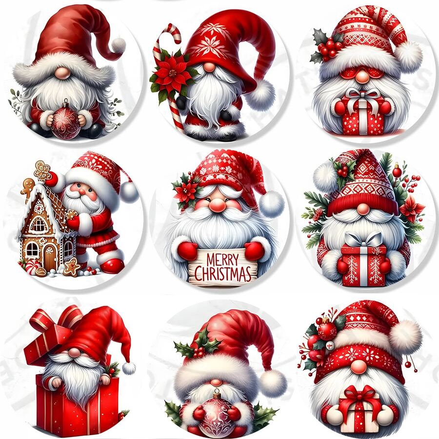 Merry Christmas Gnome Design Wooden Non-Slip Coaster, Home Kitchen Decor Accessory, Outdoor Garden Supplies, Suitable For Various Holiday Parties, Wedding Accessories, Thanksgiving, Back To School Season Decorative Gift - Wooden Coaster-2294 - View 1