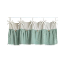1Pc,Oven Skrit Curtain,Tie Top Adjustable Bow Tie Crochet Lace With Wooden Buttons Tirm Oven Cover Curtain,Farmhouse Stove Curtain For Kitchen Stove From,Dishwasher,Window Valance Decortive - Blue - View 11