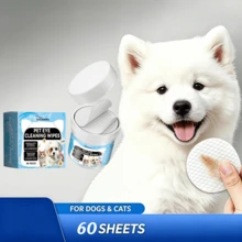 60pc Pet Eye Cleaning Wipes, Gentle Eye Stain And Tear Stain Care Wipes For Cats And Dogs - 60pc - View 2