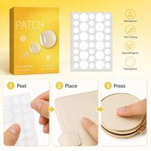 720pcs Transparent Circular Facial Decoration Stickers, Mixed Size Transparent Adhesive Dots Suitable For Makeup, Parties, Festivals, Photography, And Daily Styling, Lightweight Beauty Accessories, Smooth Edges - Multicolor - View 9