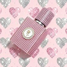1PC 1.01oz Pink Gold Refillable Luxury Rhinestone Spray Bottle, Glass Perfume Container, Glass Perfume Atomizer, Travel Perfume Bottle, Suitable For Toner, Perfume, Shopping, Travel, Party, Daily Use - Multicolor - View 1