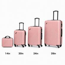 VITALVYING Hard-Shell Rolling Suitcase, Luggage, Cosmetic Bag, Suitable For Family Travel, With Swivel Wheels For Easy Movement.Ment Easier. - Rose Gold - View 1