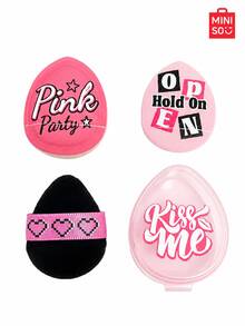 Joint Name Of MINISO Link Party, 3 Piecescosmetic Bag Set, With Protective Case - Non Slip PU Leather, Used For Powder And Concealer, Portable And Lovely Gift,Giveaways,Travel,Cheap Stuff,Travel Essential - Pink - View 8
