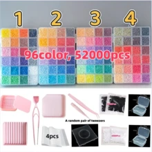 52,000pcs 2.6mm High-Quality Fuse Beads Handmade Set, Includes Various Tools, 96 Colors Large Capacity Fuse Beads, Holiday Gift, Creative Handmade Supplies, Casual Style, DIY Handmade, Suitable For Creative Art Projects, Ideal Choice For Arts And Crafts Supplies - Multicolor - View 8