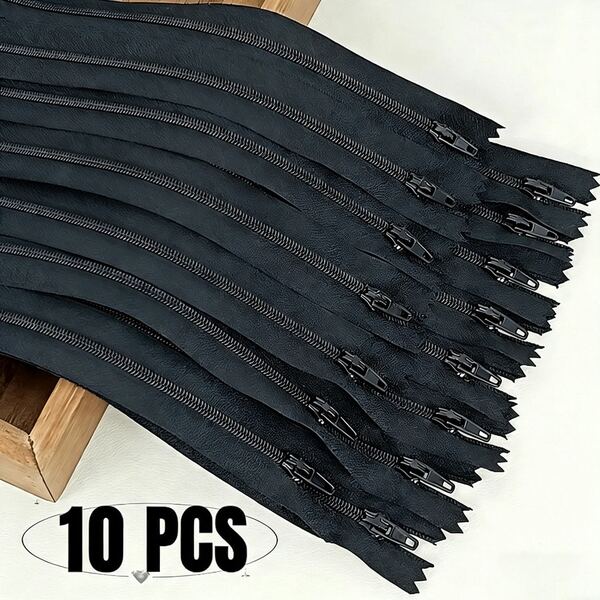 12 Stück Schwarz-Weiß Nylon-Reißverschluss Vielseitig 3# Geschlossene Nähverschlüsse für Kleider, Hosen, Kleidung und Bastel-DIY-Zubehör, Schwarz & Weiß, Mehrere Größen