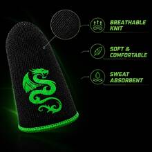6PCS/12PCS, Dragon Pattern Gaming Finger Sleeves, Breathable Sweatproof Touchscreen Thumb Sleeves, Anti-Slip Finger Covers For Mobile Gaming - Blue - View 4