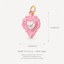 1pc New Pink Shell Pendant, Sweet And Cute Style, 14k Gold Plated Copper Pendant, Suitable For DIY Creative Necklace, Bracelet, Earrings, Bag Chain, Keychain, Waterproof And Sweat-Resistant, Suitable For Daily Casual Wear - Multicolor - View 17