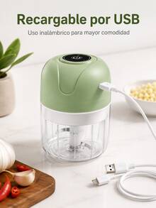 Electric Garlic Beater & Garlic Stamper - Blue - View 7