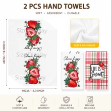 2/4/6pcs Strawberry Pattern Printed Kitchen Towels, Super Soft Microfiber High Absorbent Tea Towels, Dish Cloths, Cleaning Towels, Hand Towels, Suitable For Cooking, Baking, Wiping Cleaning And Kitchen Decor, Kitchen Accessories, Daily Essentials - Multicolor - View 10