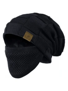 1 buah Topi Beanie Rajut Pria Ukuran Besar untuk Lingkar Kepala, Topi Musim Dingin Hangat dan Longgar dari Wol, Topi Serbaguna untuk Cuaca Dingin - MultiWarna - View 6