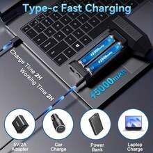 90, 000 RPM Super Turbo Fan, High-Power Brute Force Fan, USB-C Fast Charging, Adjustable Wind Power, Rechargeable Air Blower, Suitable For Computers Cleaning, Car Cleaning And Dust Removal, Leaf Blowing, Cooling, And Powerful Brute Force Fan - 黑色 - 查看 4