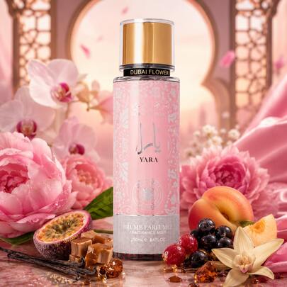 Lattafa Dubai Flower Yara – Body And Hair Fragrance Mist 250 Ml