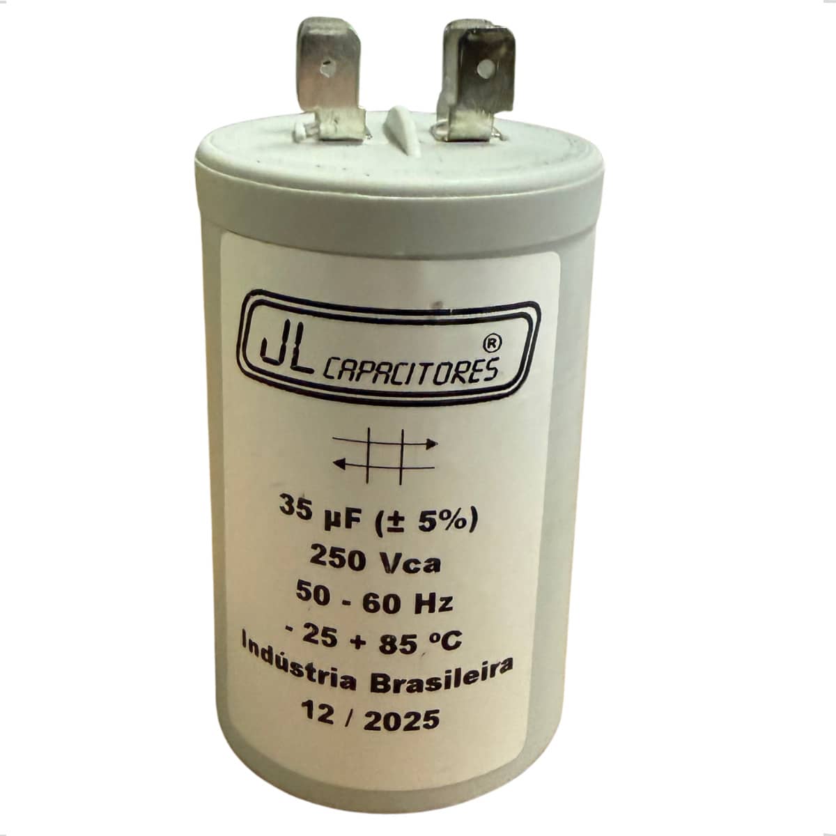 Capacitor Permanente 35uf 250v Motor Maquina Lavar Tanquinho Suggar Lavamax 10kg 110/220v 50-60hz 5%