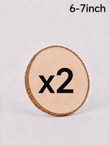 1/2/10pcs Natural Paulownia Wood Slices, Large Round Wood Slabs With Bark, Rustic Wedding Centerpieces, Cake Stand, Table Chargers, Unfinished Wood Circles For DIY Crafts & Christmas Decor - A - 查看 16