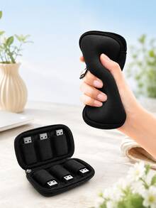USB Flash Drive Storage Box 6/10 Slots U Disk Organizer Bag Portable Memory Card Storage Pouch Elastic Slot U Disk Storage Bag Zipper Electronic Accessories Organizer Bag Suitable For Office Travel Home USB Storage Drive Protective Bag - View 5