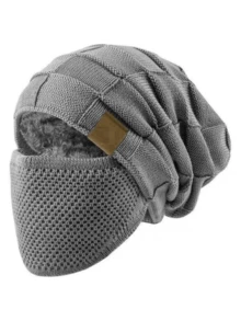 1pc Men's Large Head Circumference Knit Beanie Hat, Warm Woolen Loose Fit Winter Cap, Versatile For Autumn/Winter - Multicolor - View 8