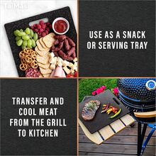 TAIMASI 3 Pack Plastic Cutting Boards, BPA-Fr-Ee Dual-Sided Durable Multipurpose Chopping Boards, Dishwasher Safely Easy Clean Kitchen Prep Board, Charcuterie Accessories, Home Kitchen Cooking Utensils, Holiday Gift For Cooking Lovers - Black - View 8