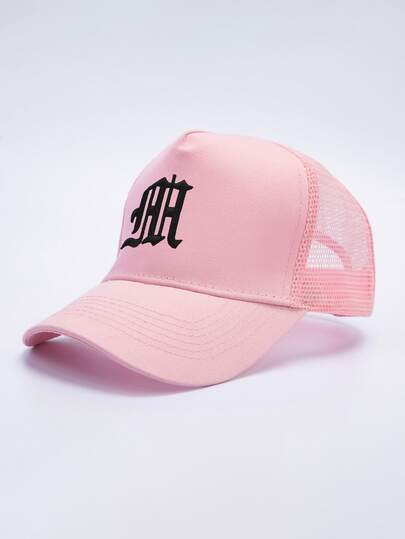 1pc Men's & Women's Gothic Letter Embroidered Baseball Mesh Cap