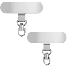 Phone Lanyard Metal Tab, 360° Swivel Key Ring, Stainless‑Steel Clip For Universal Phone Case, Silver & Black Available - Multicolor - View 6