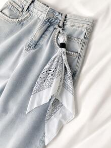 Móc khóa khăn vuông họa tiết Paisley vintage, phụ kiện đeo hông phong cách hip hop đường phố, mặt treo trang trí quần jeans unisex - Nhiều màu - Xem 14
