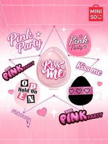 Joint Name Of MINISO Link Party, 3 Piecescosmetic Bag Set, With Protective Case - Non Slip PU Leather, Used For Powder And Concealer, Portable And Lovely Gift,Giveaways,Travel,Cheap Stuff,Travel Essential - Pink - View 6