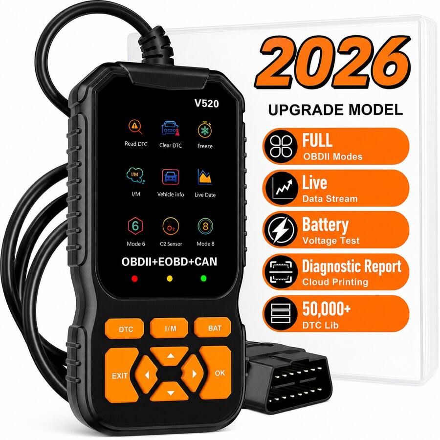 2026 New V520 OBD2 Diagnostic Scanner 8-Language Car Fault Code Reader Enhanced Engine Fault Code Detection Clear Error Codes - V520 - View 1