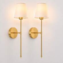 2 Sets Battery Powered Wall Lamps, Gold Rechargeable Wall Lights With Magnetic Detachable Remote Control Bulb, 12 RGB Colors & 3 Color Temperatures, Dimmable Wireless Wall Lamp For Bedroom, Aesthetic Home - 牆壁安裝 - 查看 10