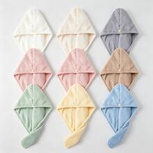 Grey Microfiber Quick-Dry Hair Towel And Plush Scrunchie Set, Fast-Absorbing Hair Wrap Bath Cap + Soft Large Scrunchie Combo, Women's Bathroom Shower Accessories - Multicolor - View 8