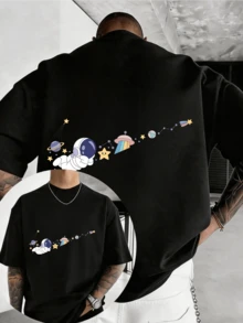Men T-Shirts - 黑色 - 查看 6