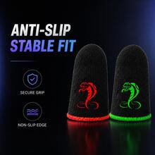 8pcs,Snake Gaming Finger Sleeves Set, Breathable Anti-Sweat Finger Covers, High Sensitivity Touch Control Sleeves For Mobile Games - Red - View 7