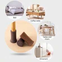 8-Piece Set Of Knitted Table Leg Covers, Fabric Silent Table And Chair Foot Covers, Protective Flooring And Furniture, High Elasticity Floor Protection Pads, Suitable For Table Legs Of Various Diameters, Knitted Furniture Pads - Multicolor - View 5